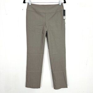 NWT Nic+Zoe Wonder Stretch Straight Leg Pants Taupe Tan Grey 2P 2 Petite XS